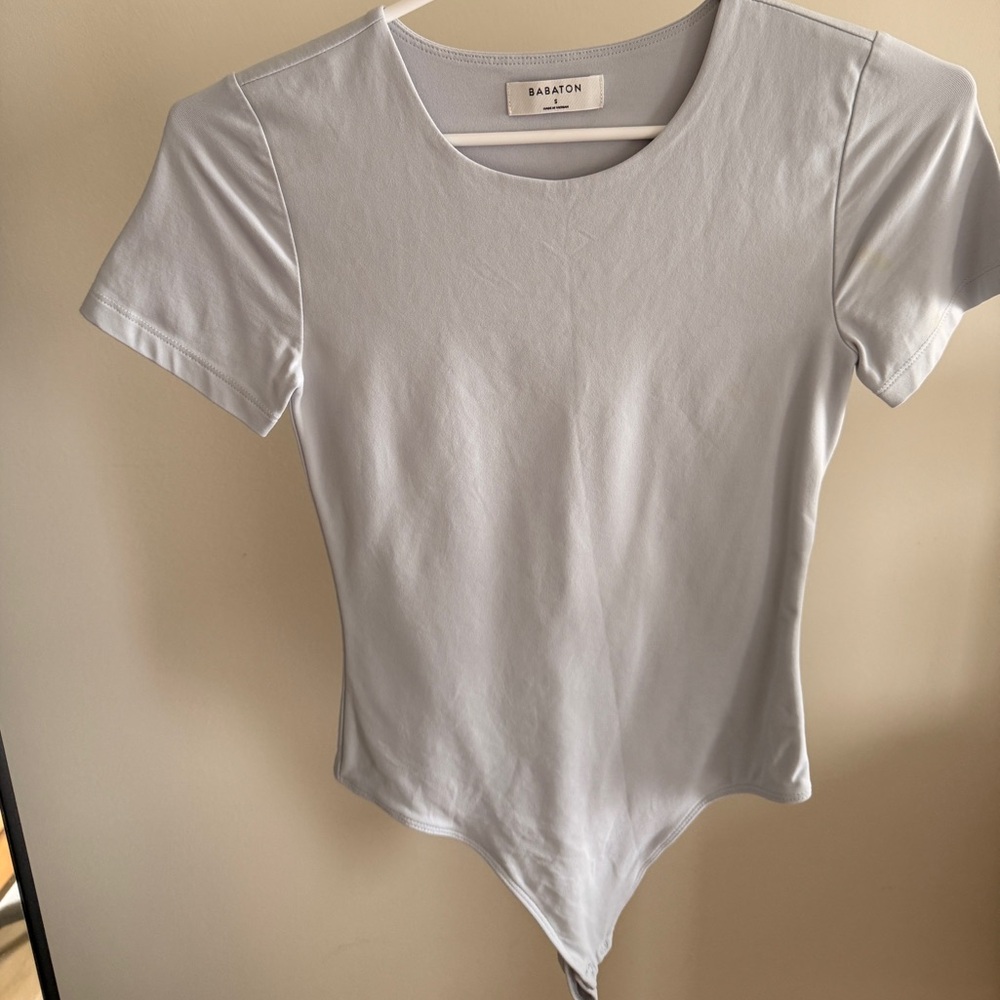 Aritzia Babaton Light Blue Bodysuit